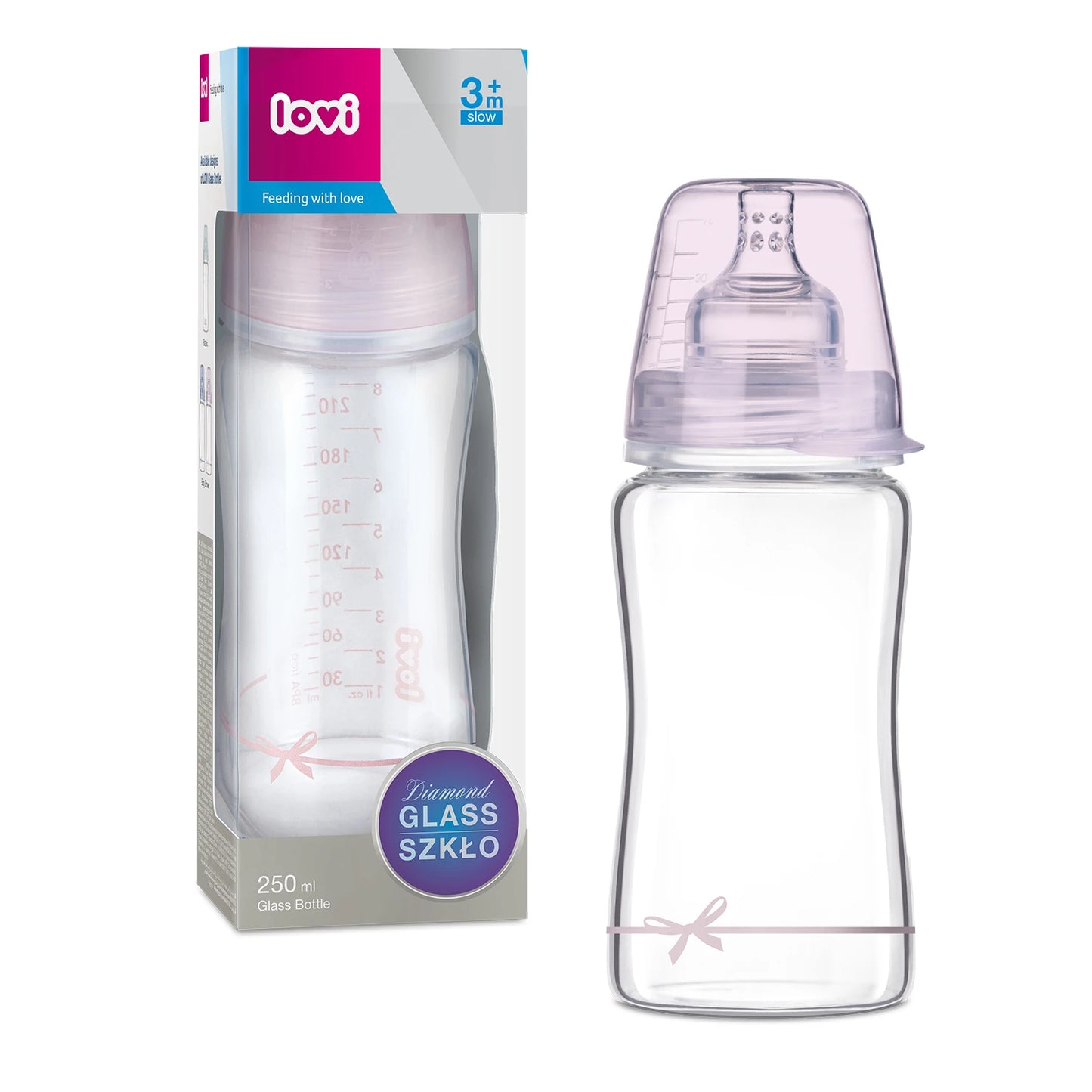 Canpol Baby 74/204 LOVI Biberon din sticlă 250 ml Baby Shower G