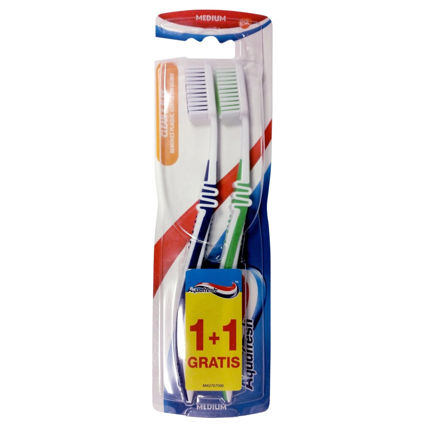 Aquafresh Зубная щетка d. Clean&Flex M 1+1 GRATIS