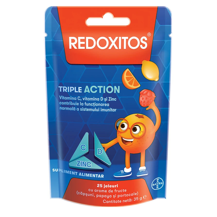 Redoxitos Triple Action Vit C+Zn+Vit D3 жевательные желе N25