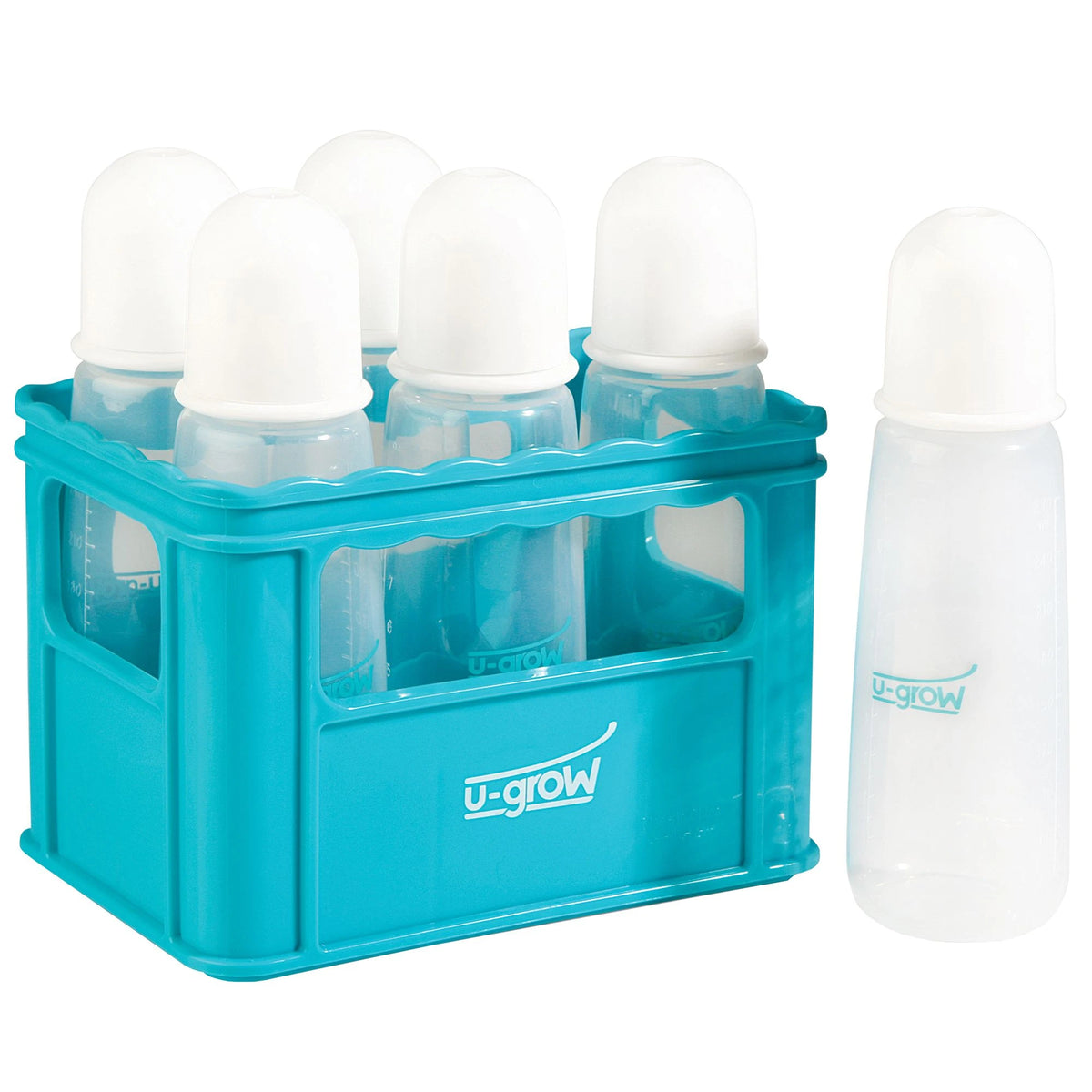 U-Grow Набор 6 бутылочек 6+ месяцев 270ml