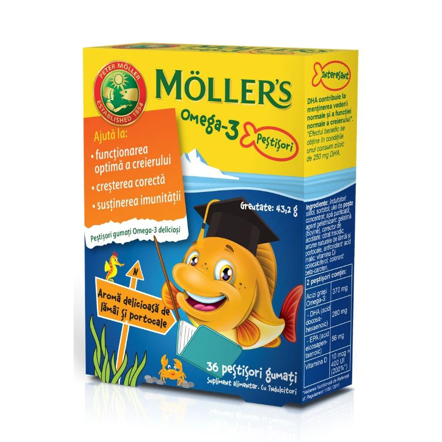 Mollers Omega-3 Fishes Orange желейные пастилки N36