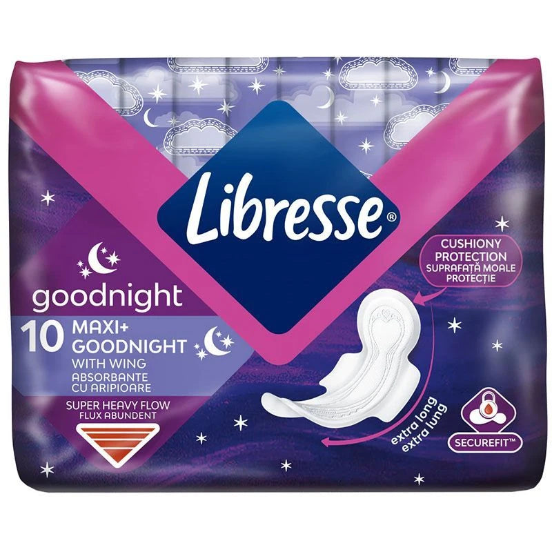 Libresse гигиенические прокладки Comfort & Security Maxi Goodnight (6 капель) N10