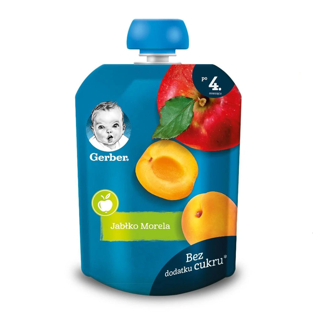 Gerber пюре яблоко, абрикосы 90g