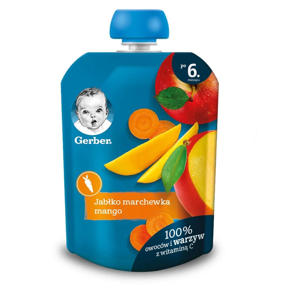 Gerber Пюре яблоко, морковь, манго 90g