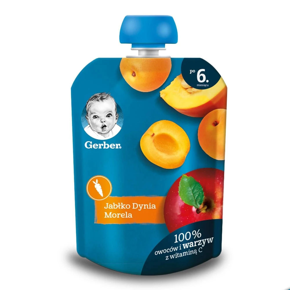 Gerber Пюре яблоко, тыква, абрикос 90g