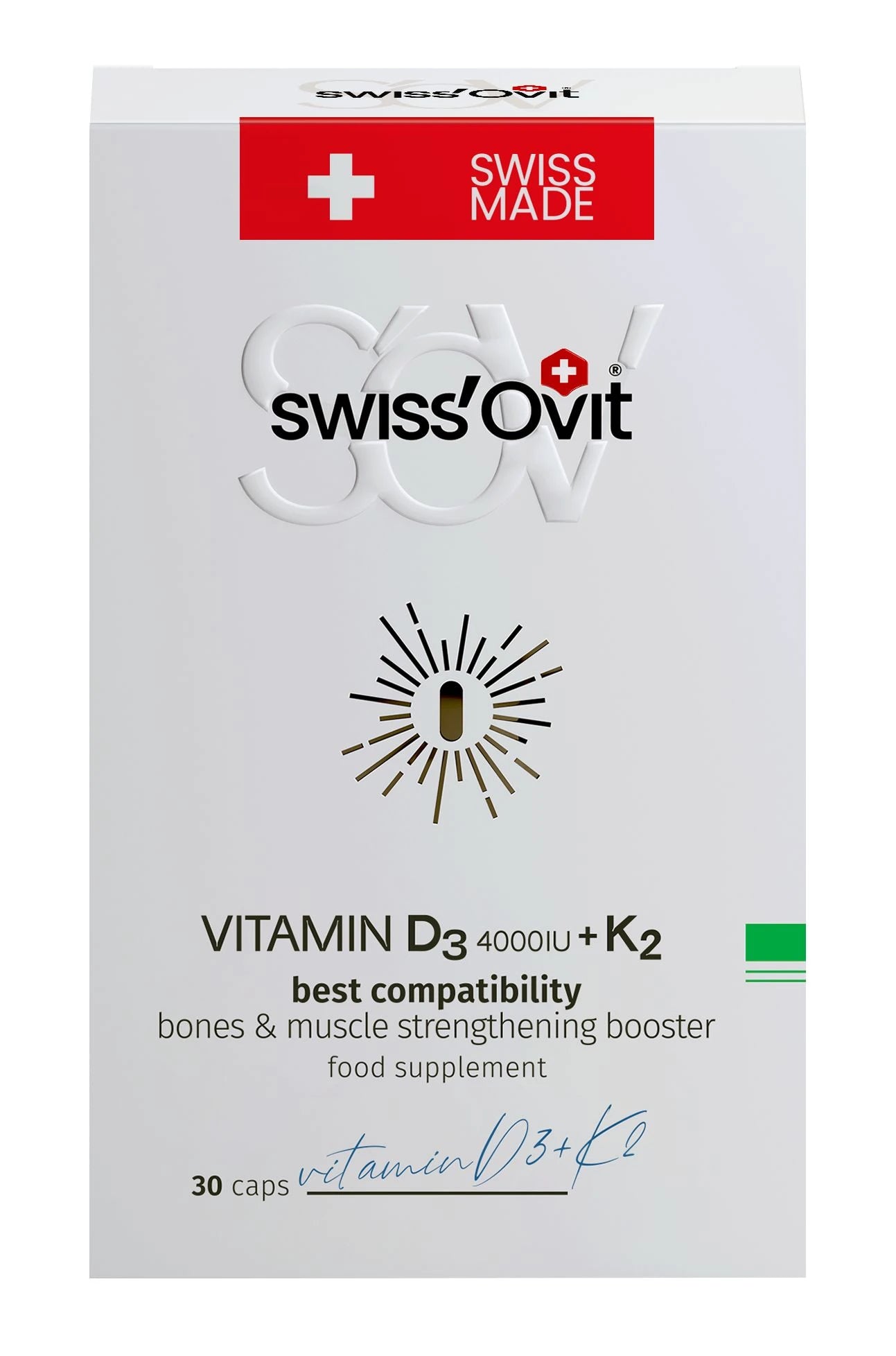 SwissOvit Витамин D3 4000IU + K2 N30 (Forans)