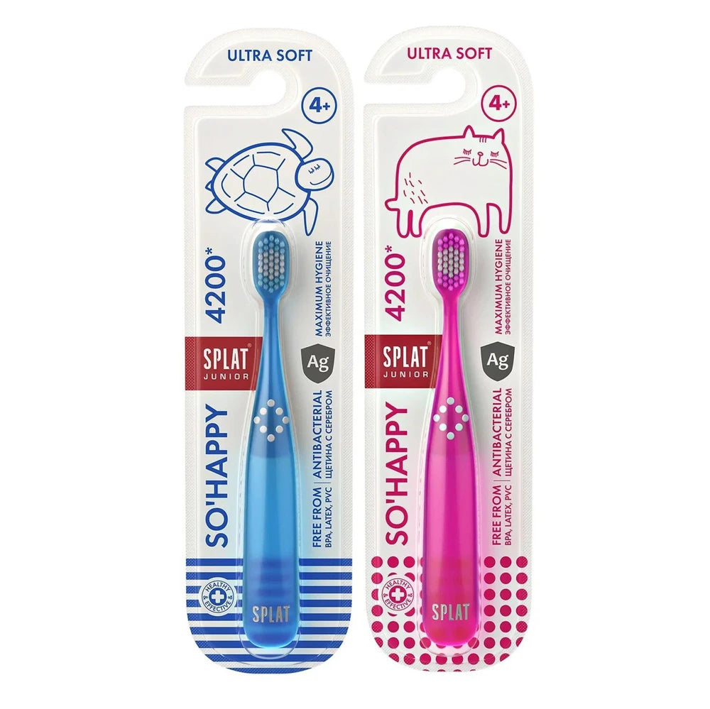 Splat Junior Зубная щетка для детей Ultra с ионами серебра,4+, Ultra Soft