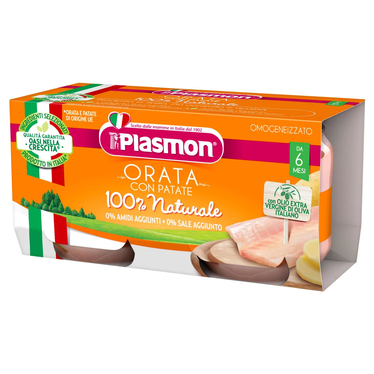 Plasmon Piure din Dorada cu cartof, 2 buc x 80 gr, fara gluten