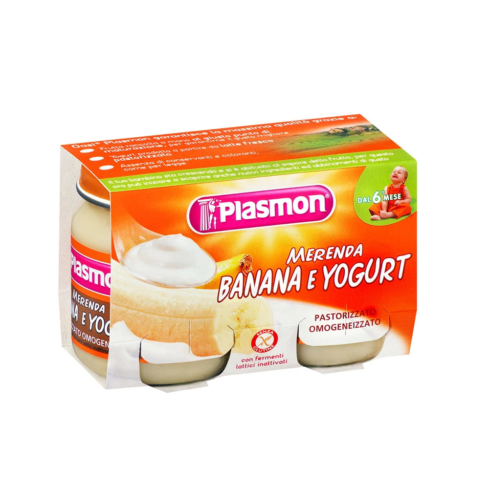 Plasmon Пюре из йогурта с бананом, +6 месяцев, 2x120 g