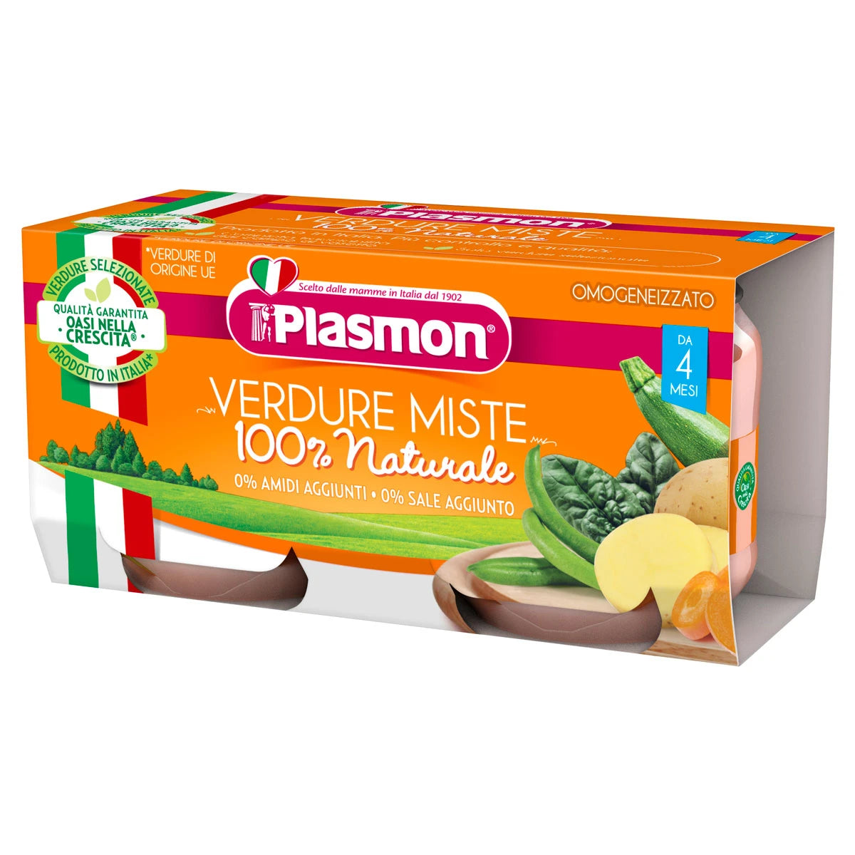 Plasmon Piure din legume ,+4 luni ,2x80g