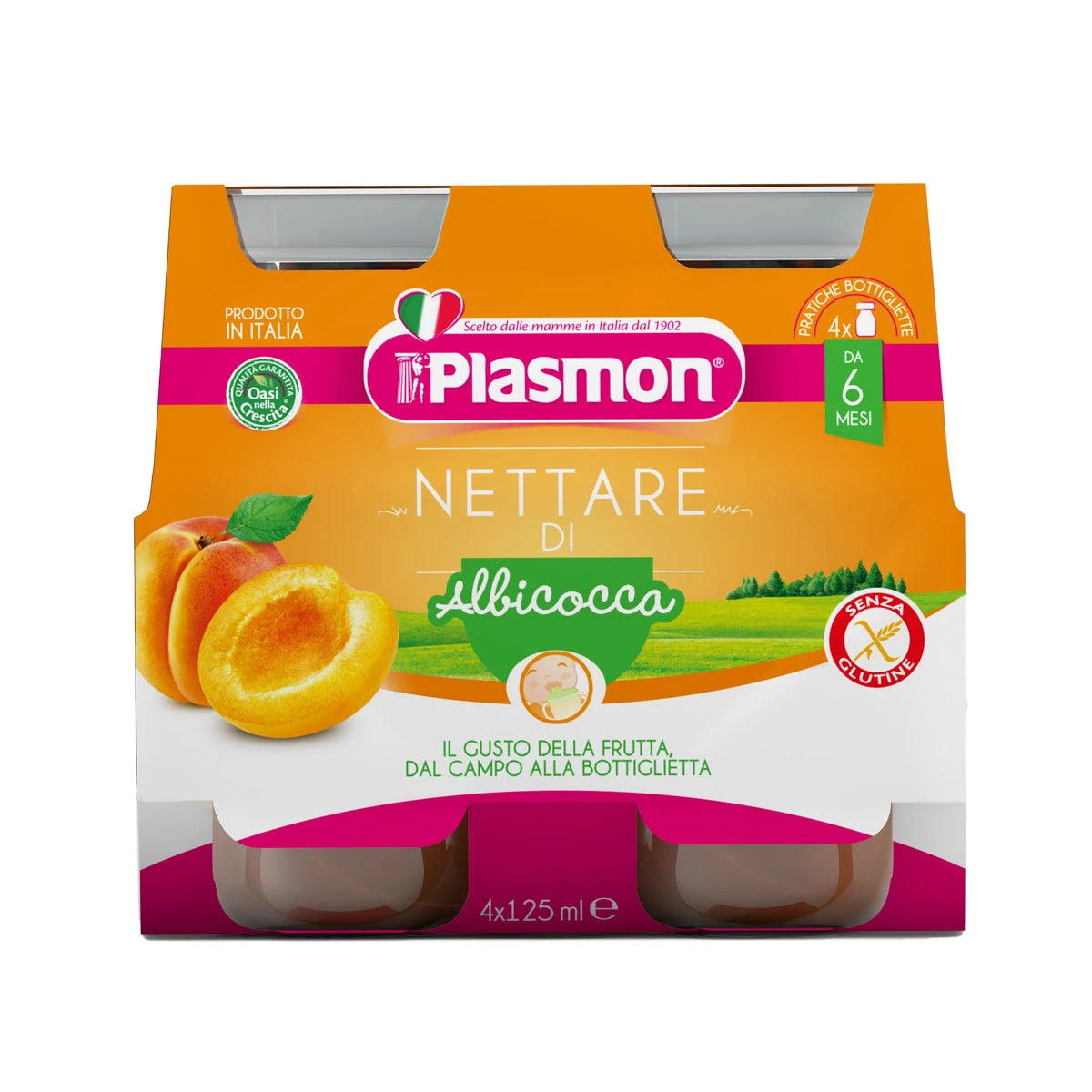 Plasmon Сок с абрикосами 4x125ml