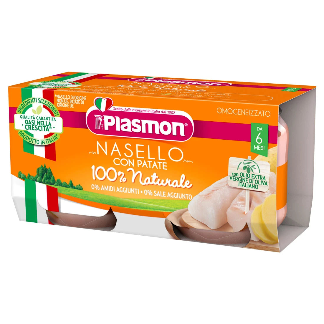 Plasmon Пюре с хеком и картофелем, +6 месяцев, 2x80 g