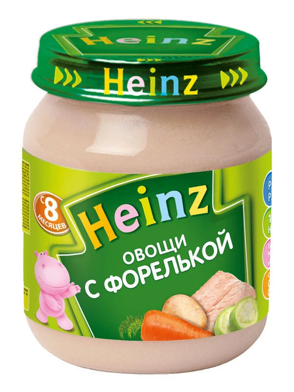 Heinz Овощное пюре с форелью 120g с 8 месяцев
