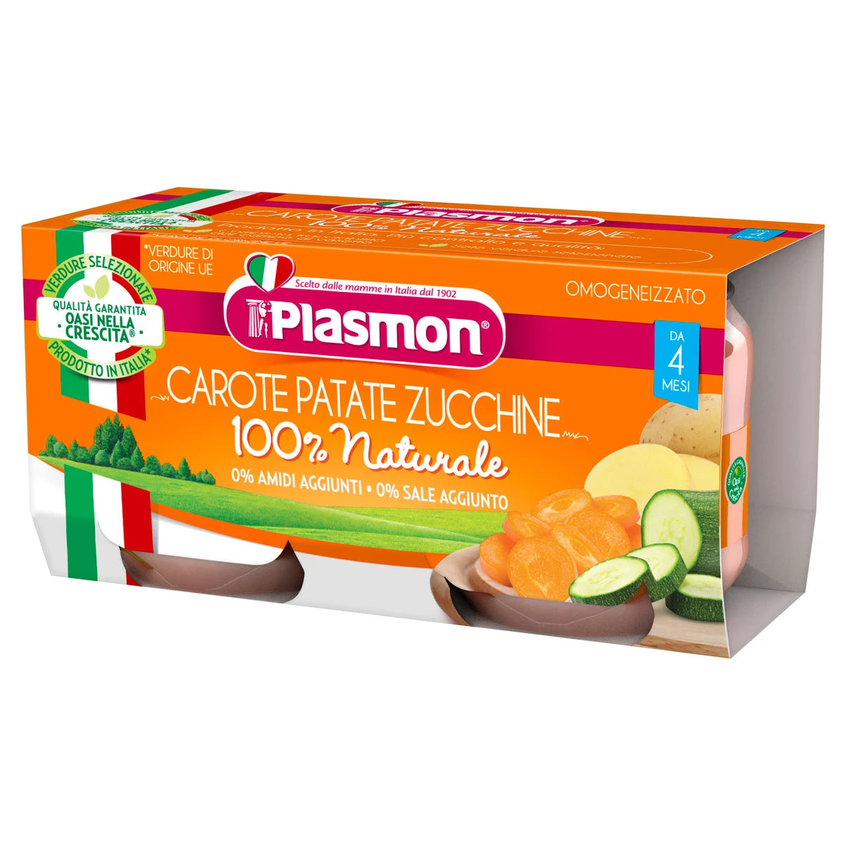Plasmon Гомогенизированное пюре из картофеля и тыквы, +4 месяца, 2x80 g