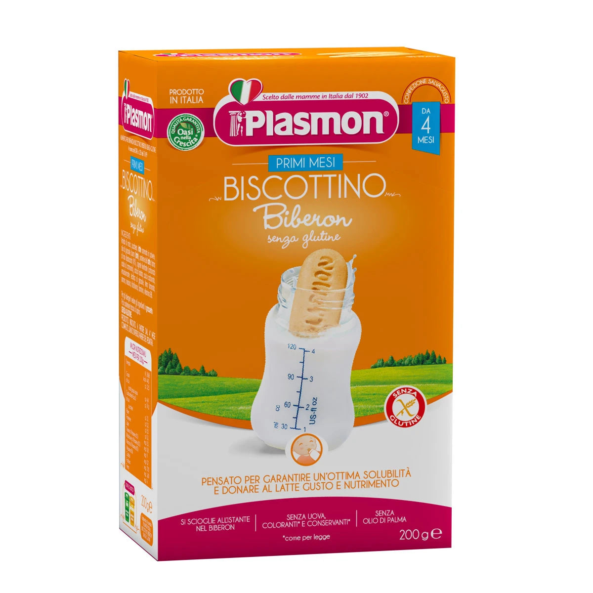 Plasmon Печенье для бутылочки без глютена, +4 месяца, 200 g