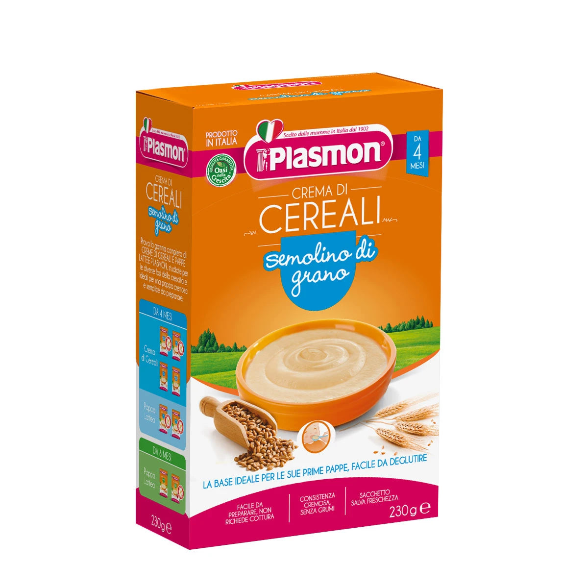 Plasmon Каша злаковая манная кремовая, + 4 месяца, 230g