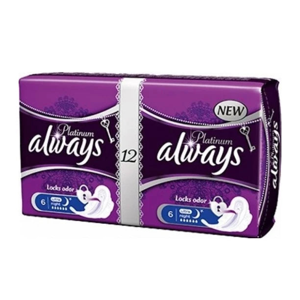 Always Прокладки Platinum ultra night Duo N12
