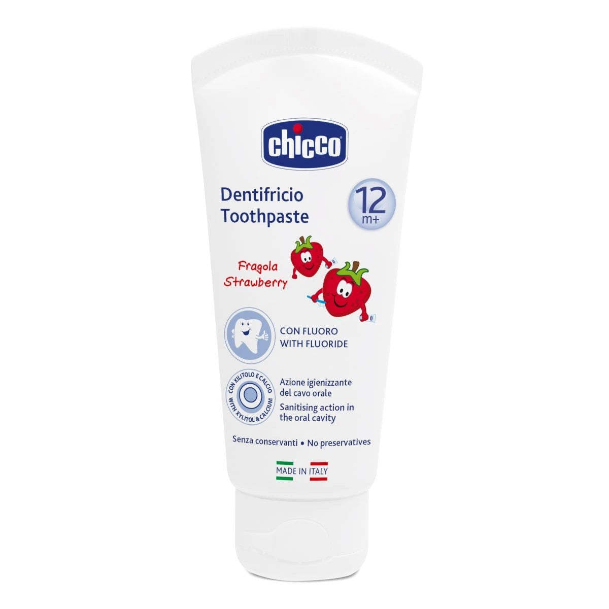 Chicco зубная паста для детей со вкусом клубники, 12+, 50 ml (23211)