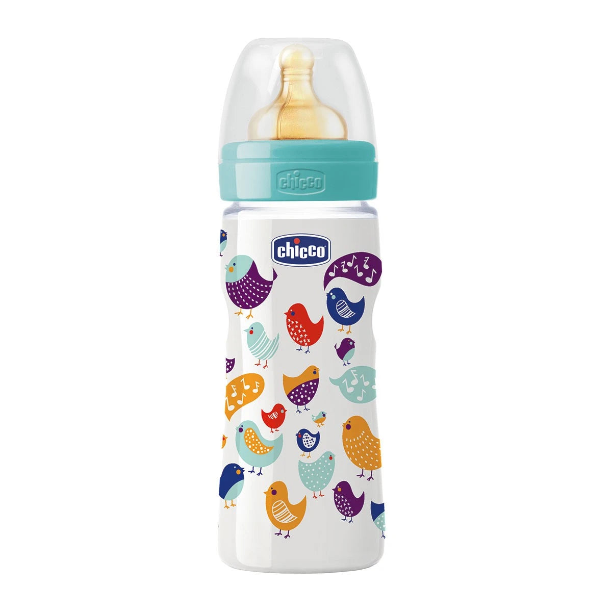 Chicco Бутылочка пластиковая Well Being, латексная соска, регулируемый поток, 0%BPA, 0+, 250ml (707600)