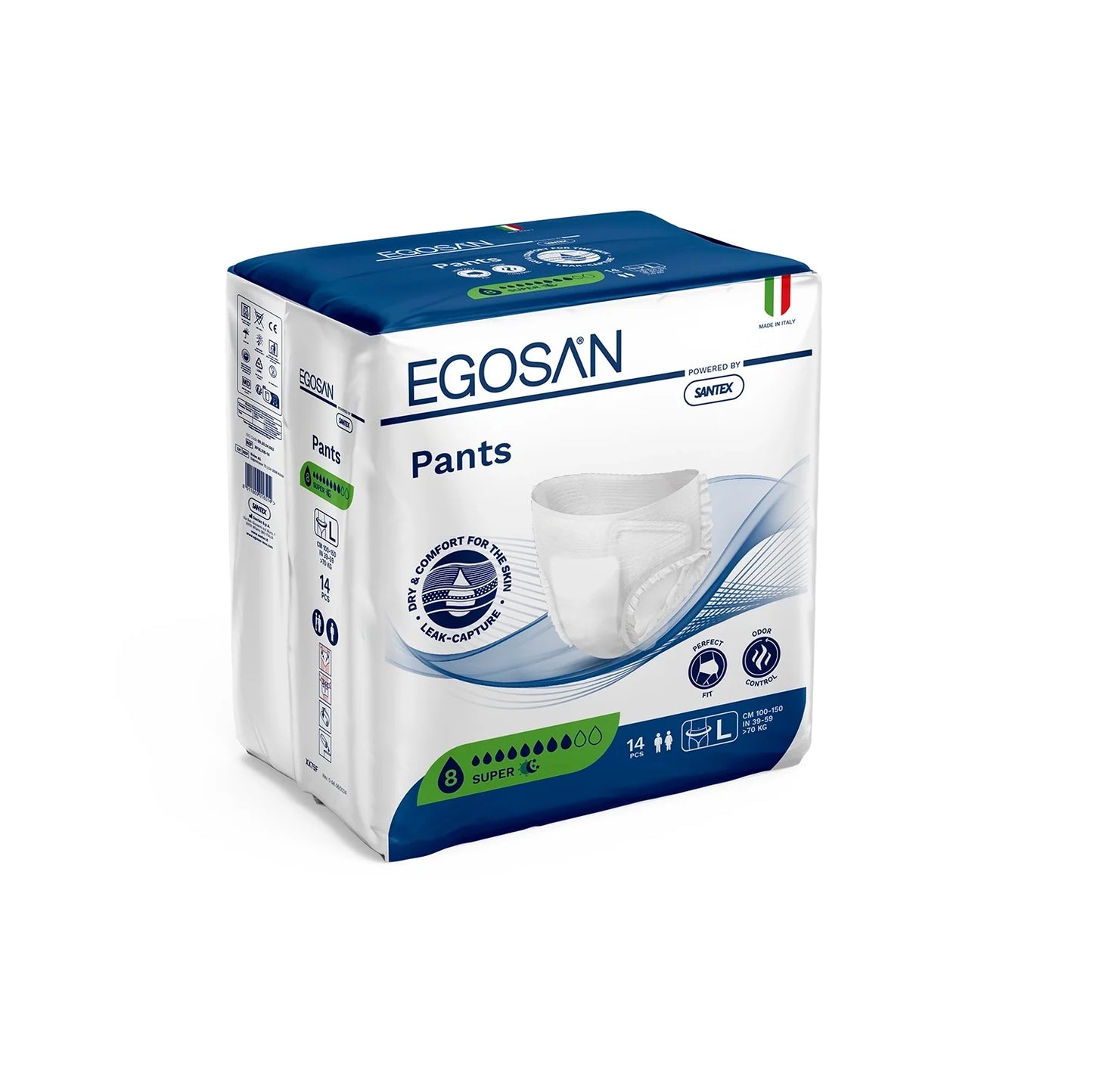 Egosan трусы-подгузники SUPER, L, > 70 kg, 100-150cm, 14 шт.