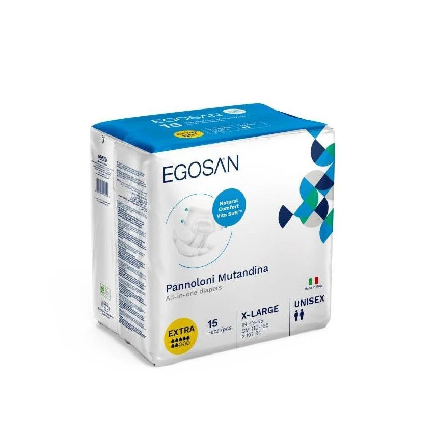 Egosan подгузники Vita Soft Natural Comfort EXTRA, XL, **,>70kg, >150cm,15buc(*)