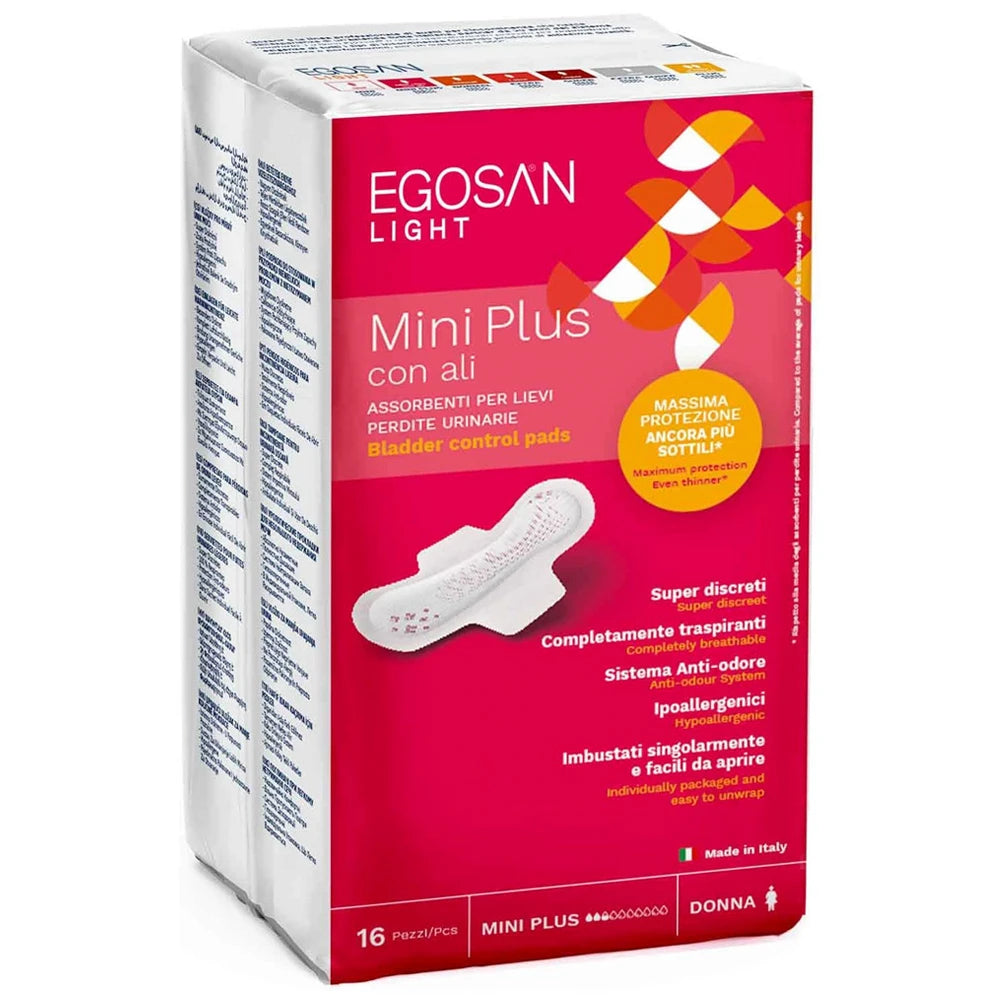 Egosan Light урологические прокладки с крылышками Mini Plus N16