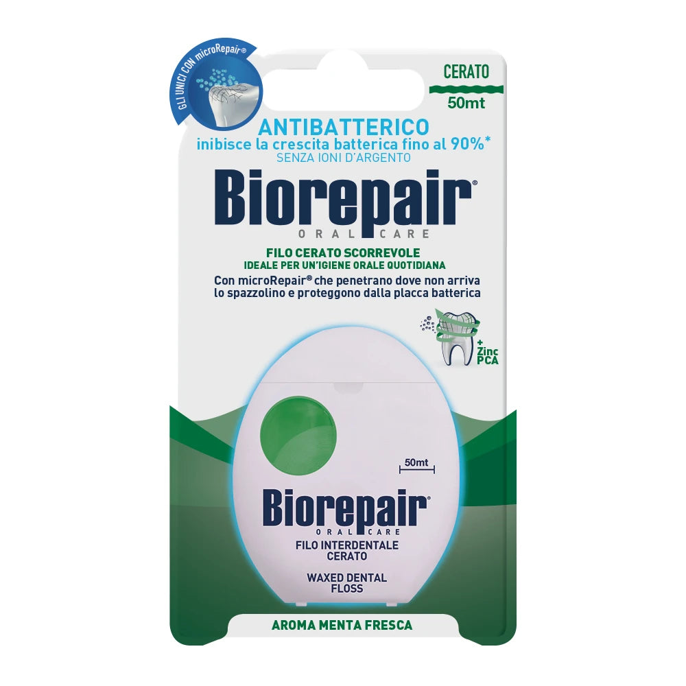 Biorepair Вощеная зубная нить 50m
