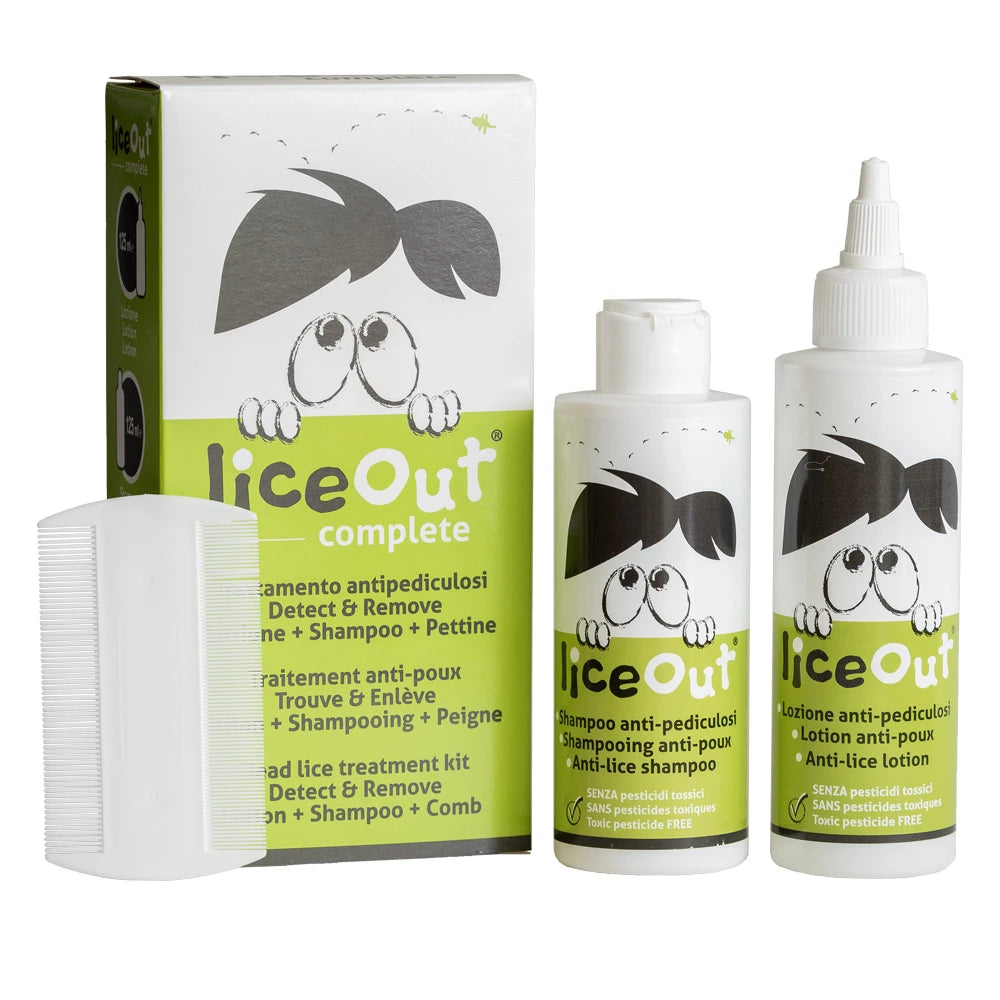 LICEOUT COMPLETE набор (лосьон+шампунь+гребень), 125+125ml (педикулез)