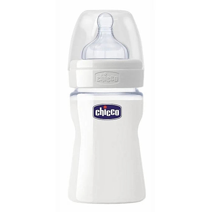 CHICCO Бутылочка Nature Glass, соска из силикона, 0+, 150ml, 1buc (600420/207110)