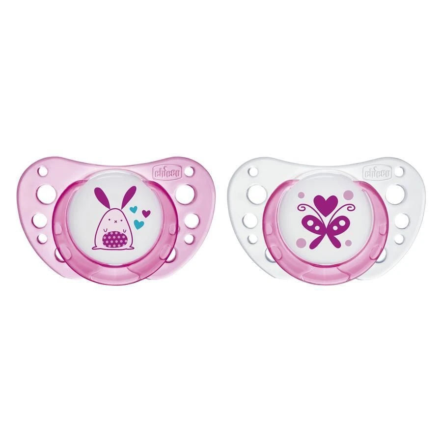 Chicco Пустышка Physio Air латексная для девочек, 6+ 2 шт (7502211)