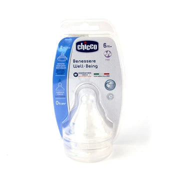 Chicco Tetina Perfect anticolici, silicon, flux normal, 0+, N2 (203110)