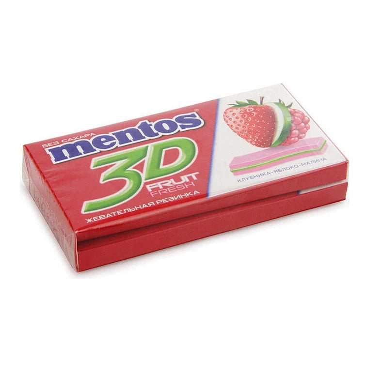 Mentos 3D Fruit Fresh Клубника-яблоко-малина 33g