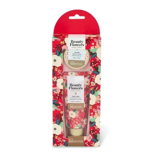 IDC Institute Beauty Flowers Набор Крем для рук 100ml+Бальзам для губ 20g