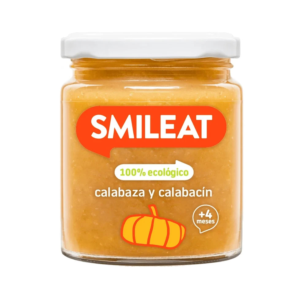Smileat Piure organic din dovleac plăcintar și dovlecel, 6luni+, 230g