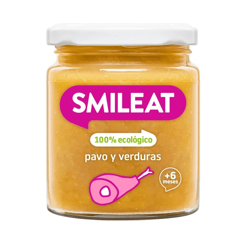 Smileat Piure organic din carne de curcan și legume, 6luni+, 230g