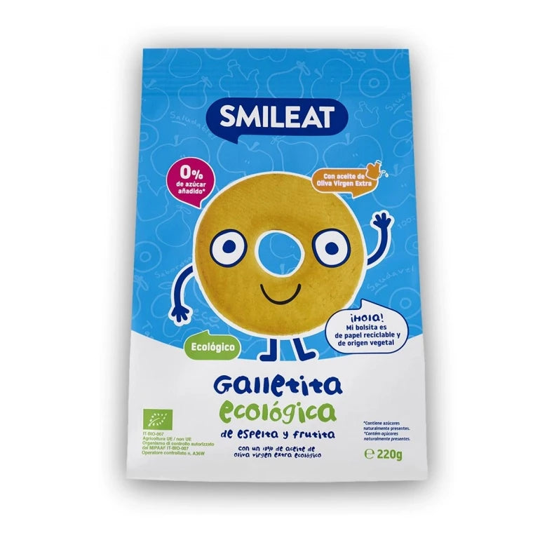 Smileat Печенье-кольца из полбы и яблока +6 месяцев , 220gr