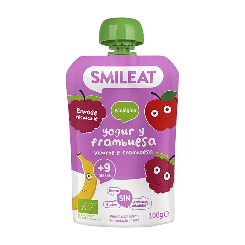 Smileat Pouch органический из малины и греческого йогурта, +9 месяцев