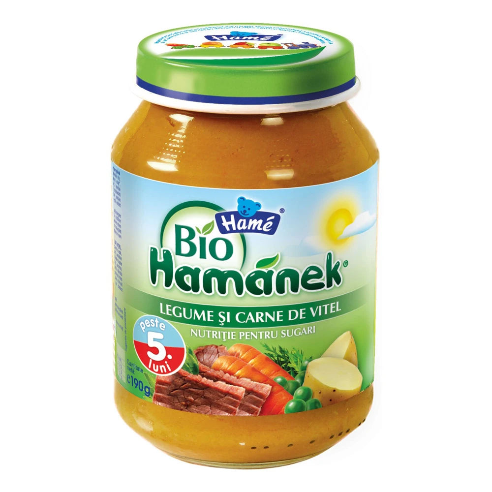 Hamanek Пюре из телятины и овощей 190g
