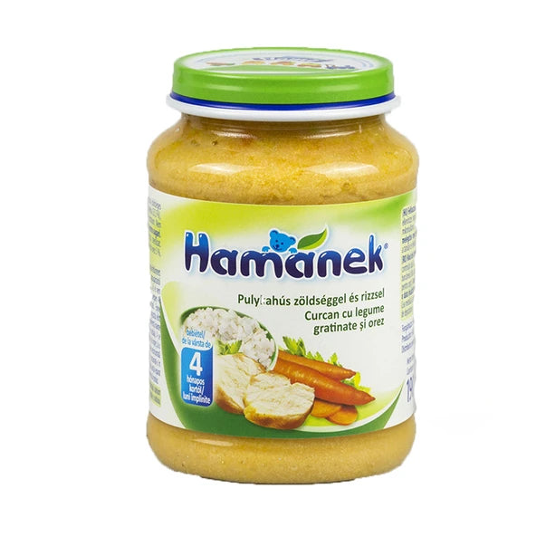 Hamanek Пюре из индейки с овощами и рисом 190g