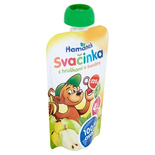 Hamanek Пюре груша,банан 120g