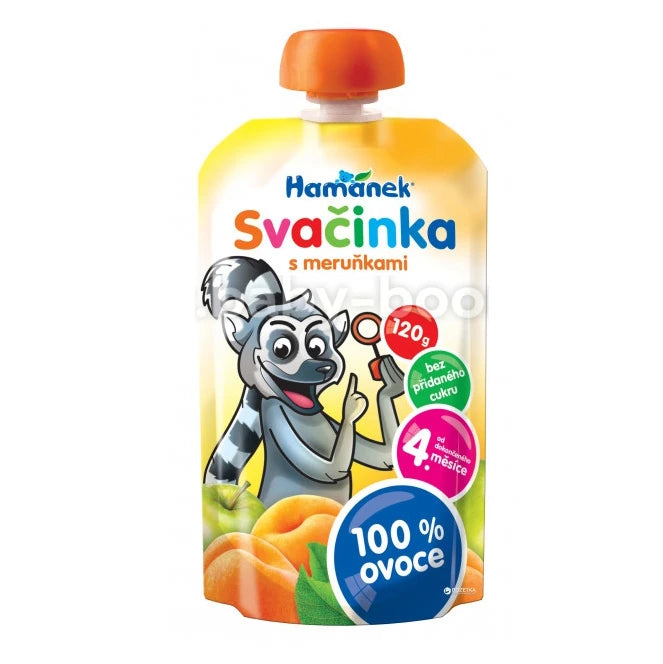 Hamanek Пюре яблоко, абрикос 120g