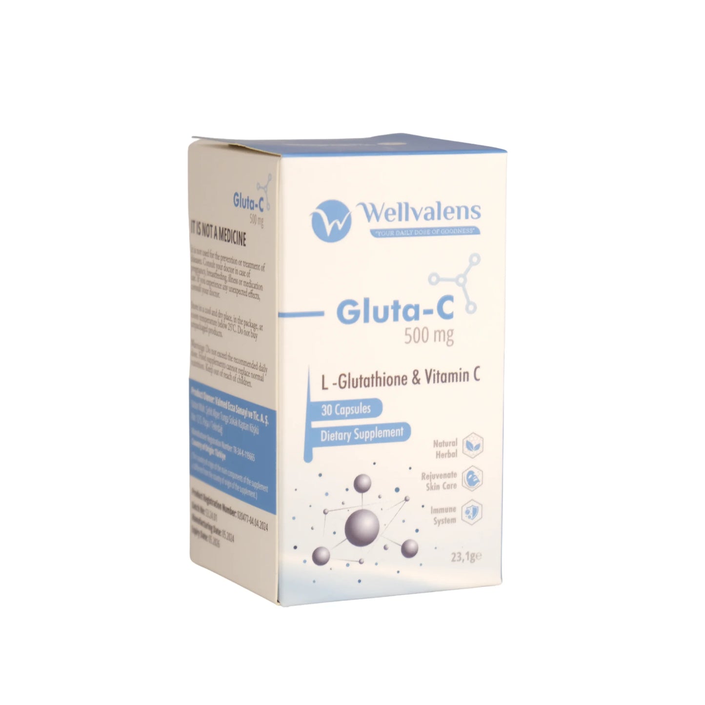 Wellvalens Gluta-C caps. N30