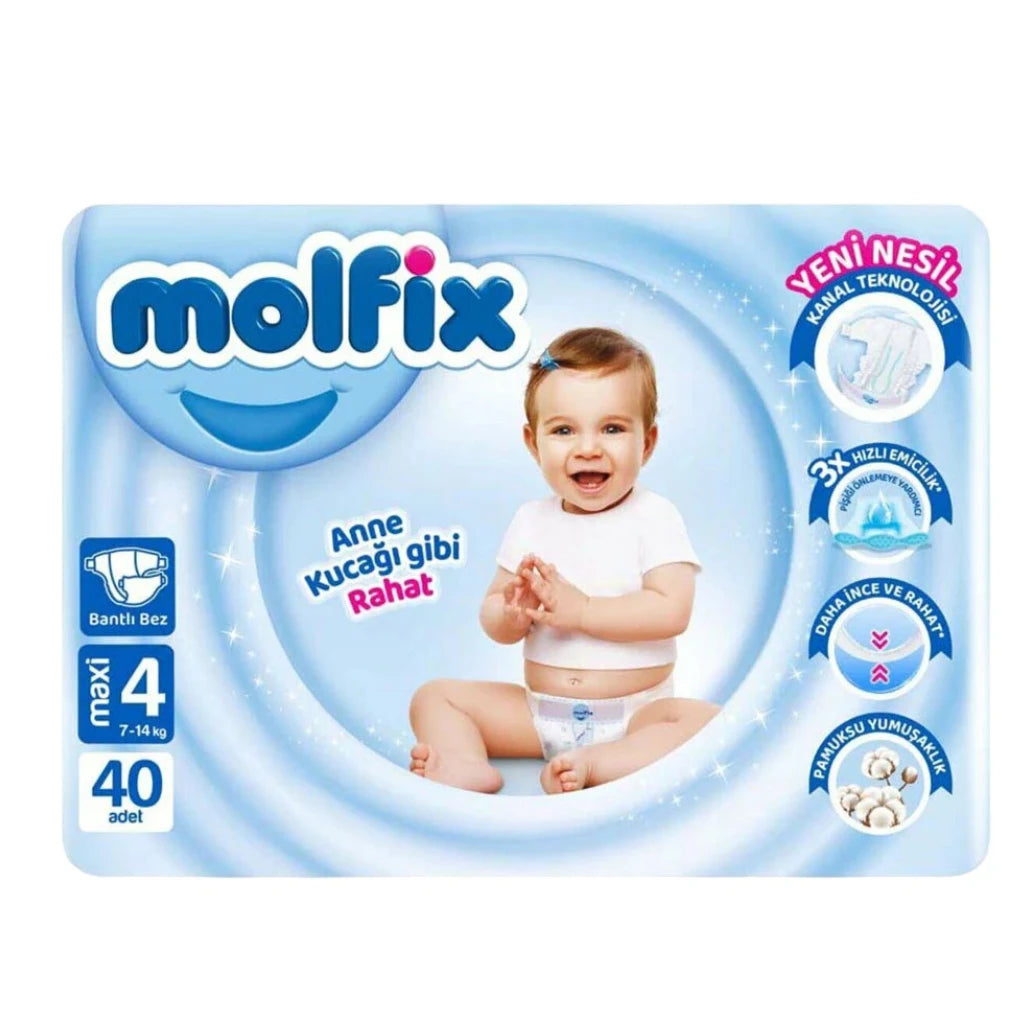 Molfix-4 подгузники Maxi 7-14 kg N40