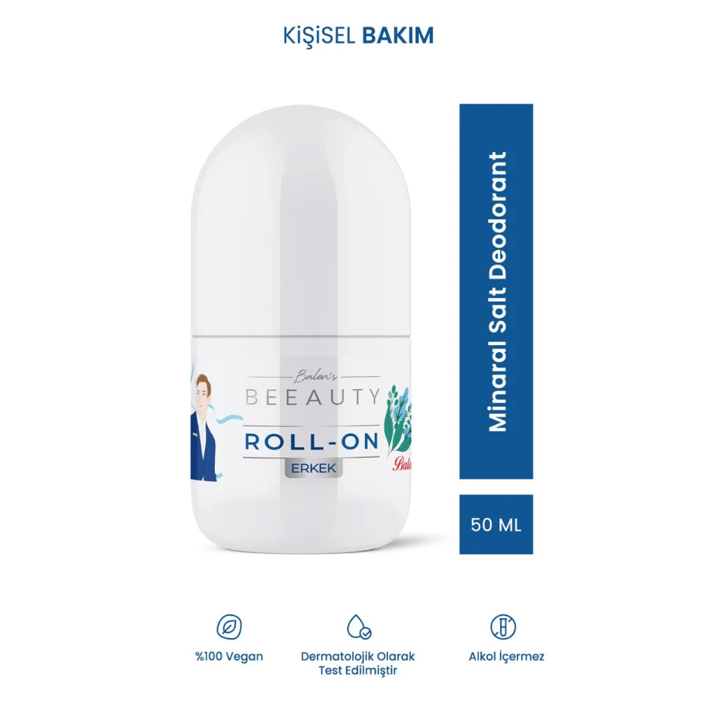 Balen’s Beeauty Deodorant roll-on cu sare minerala pentru barbati 50ml