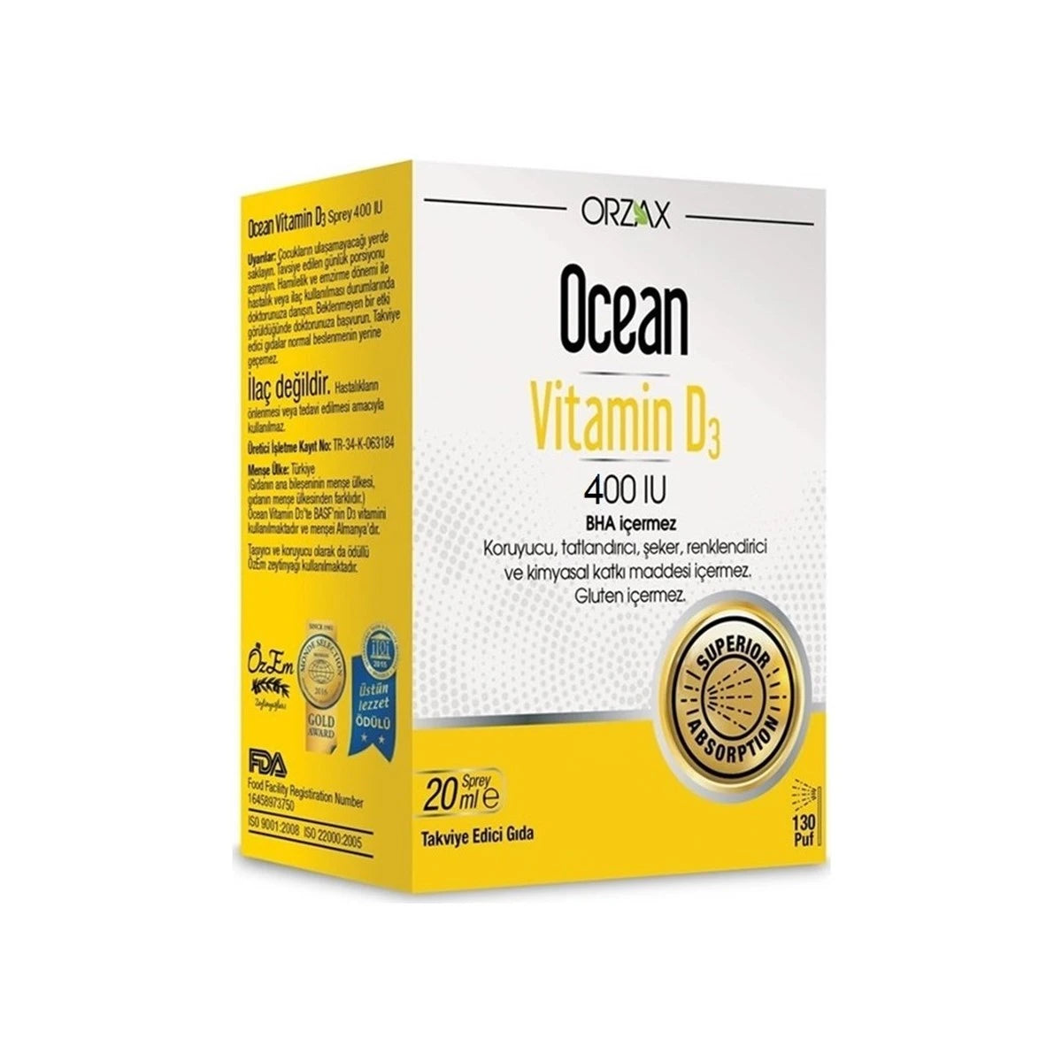 SBA Ocean Vitamin D3 (400UI) спрей/впрыск 20ml
