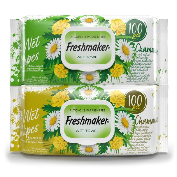 Freshmaker Servetele umede Camomile/Daisy 100 buc cu capac (1buc)