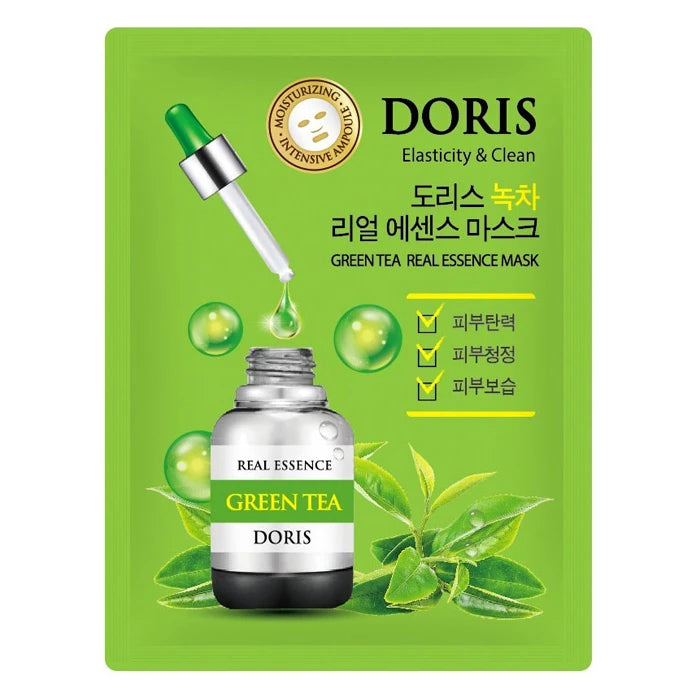 Doris Real Essence Маска для лица с экстрактом зеленого чая 27ml