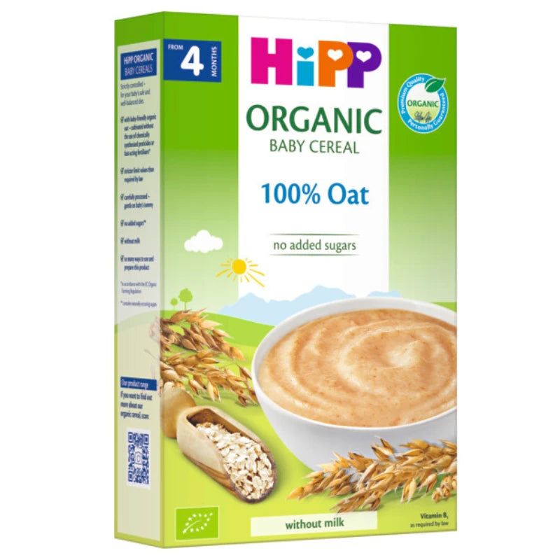 Hipp 3017/30401 Terci organic fără lapte, 100% Ovaz (4 luni) 200g