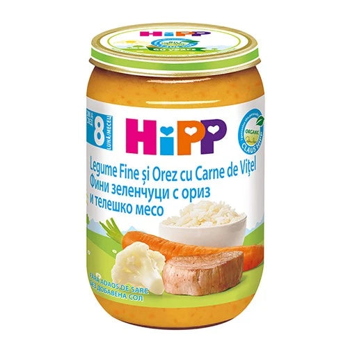 Hipp 6413 Пюре телятина, рис, овощи (8 месяцев) 220g