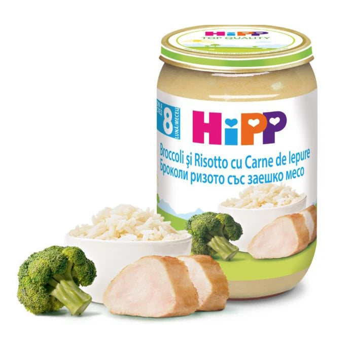 Hipp 6433 Пюре брокколи, рис и кролик 220g